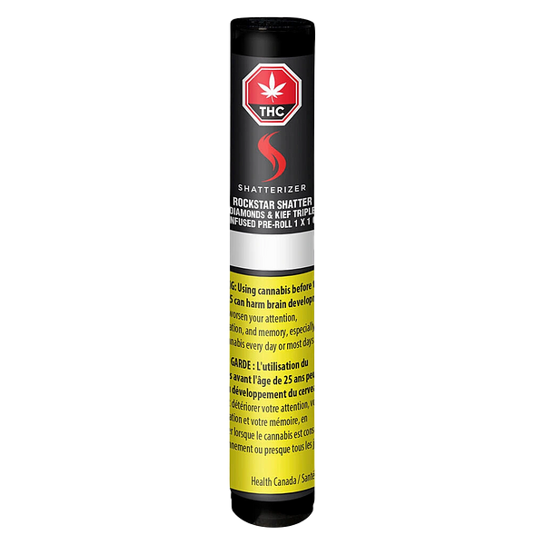 SHATTERIZER - Rockstar Shatter Diamonds & Kief Triple Infused Pre Roll