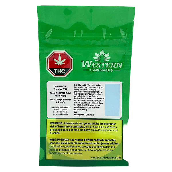 Western Cannabis - Matanuska Thunder F*#k Pre Roll