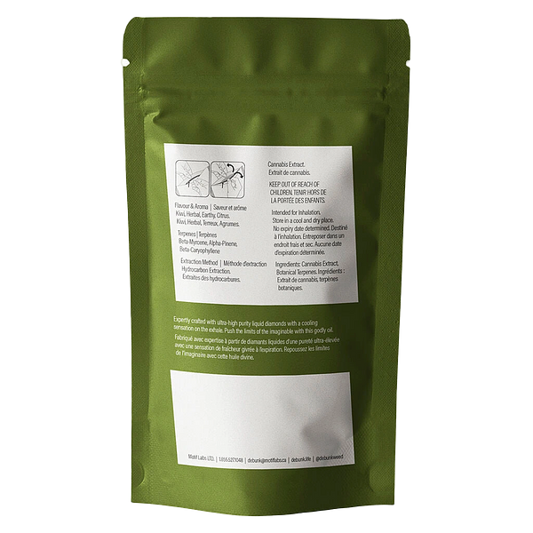 DEBUNK ICE - Kiwi Kush Liquid Diamonds 510 Thread Cartridge