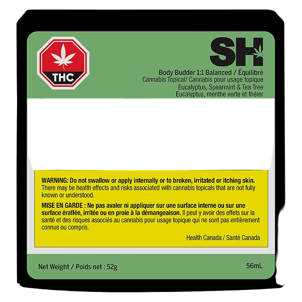 Spring Hill Cannabis Company - Body Budder 1:1 Balanced - Eucalyptus, Spearmint and Tea Tree