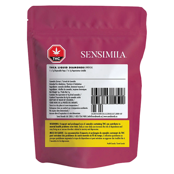 Sensimila - Thca Liquid Diamonds 510 Thread Cartridge