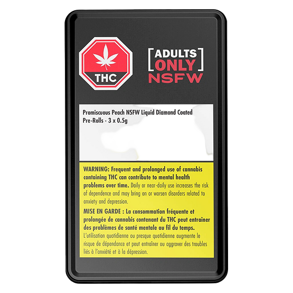 Adults Only - Promiscuous Peach NSFW Diamond Coated Infused Pre-Roll