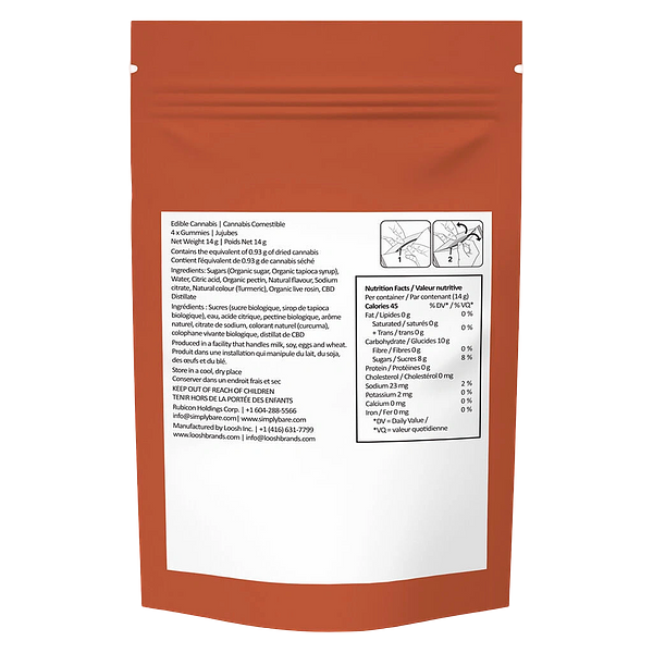 Simply Bare - Harlequin Organic Live Rosin 1:1 Thc:Cbd Gummies