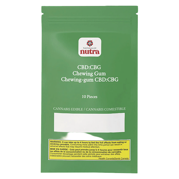 Naturally Nutra - Naturally Calm Cbd:Cbg Lemon Balm And Mint Chewing Gum