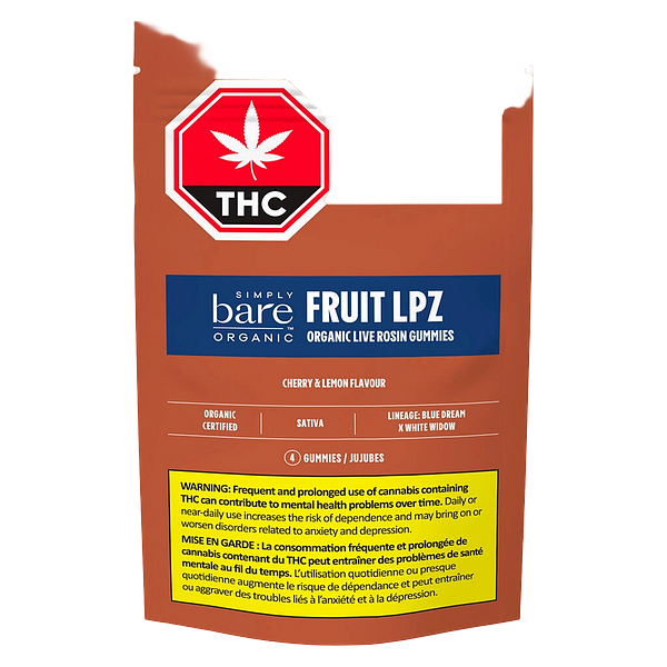 Simply Bare - Fruit Lpz Organic Live Rosin Gummies