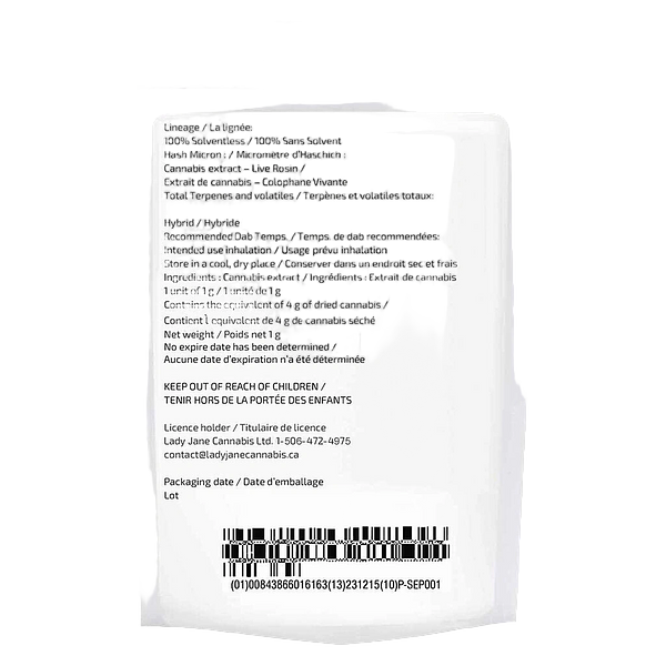 Sauce Rosin Labs - Live Rosin Seasonal Sweet Exotics Pack