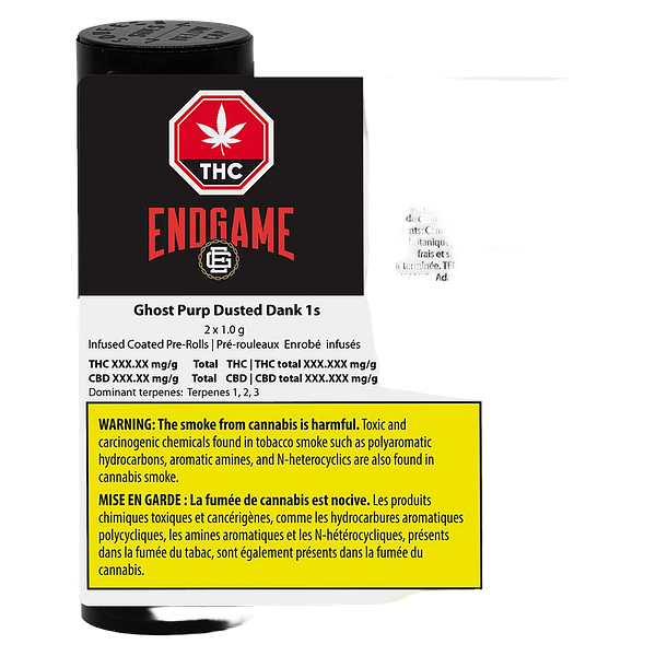 Endgame - Ghost Purp Dusted Dank 1s Infused Pre Roll