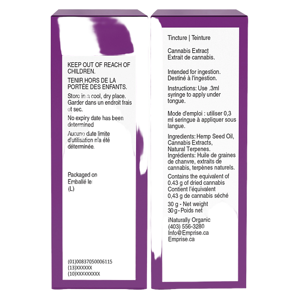 Emprise Canada - 900 Thc + 900 Cbd Oil
