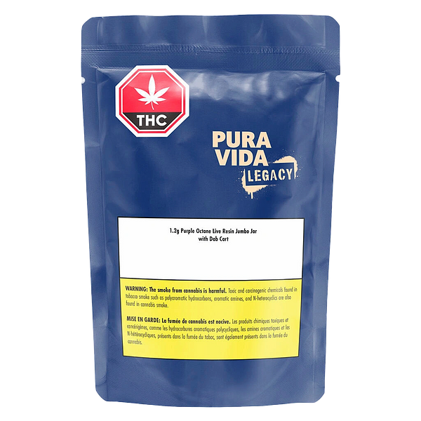 Pura Vida - Purple Octane Live Resin Jumbo Jar with Dab Cart