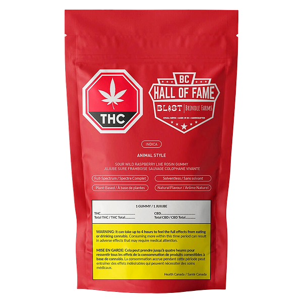 BLAST - Sour Wild Raspberry Animal Style Live Rosin Gummy