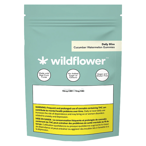 Wildflower - Daily Bliss Cucumber Watermelon Cbd+Cbc Gummies