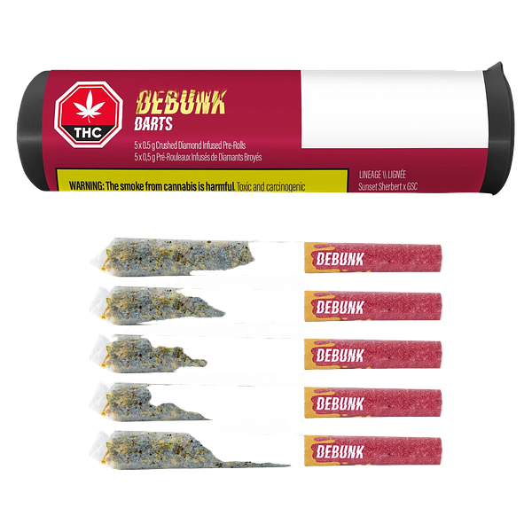 DEBUNK - Darts - Lemon Cherry Glto Crushed Diamond Infused Pre Roll