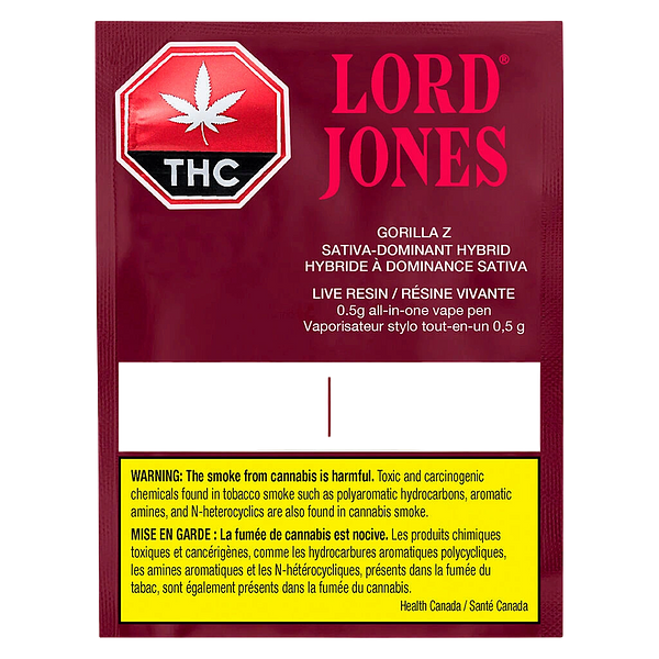 Lord Jones - Gorilla Z Pure Live Resin All-in-One Vape