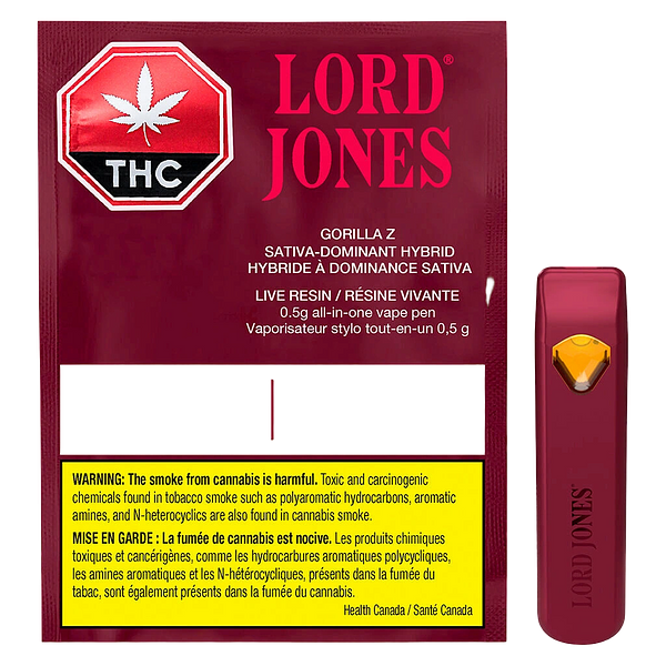 Lord Jones - Gorilla Z Pure Live Resin All-in-One Vape