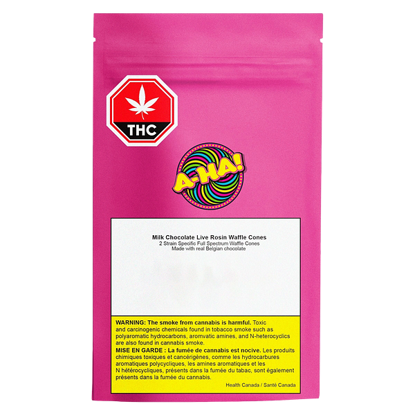 A-HA! - Milk Chocolate Live Rosin Waffle Cones