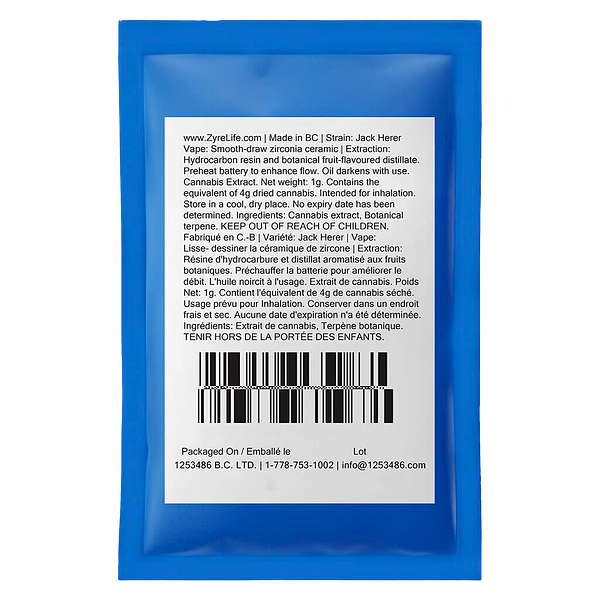 Zyre - Launch 1.0 - Mango Flavoured Cured Resin 510 Thread Cartridge