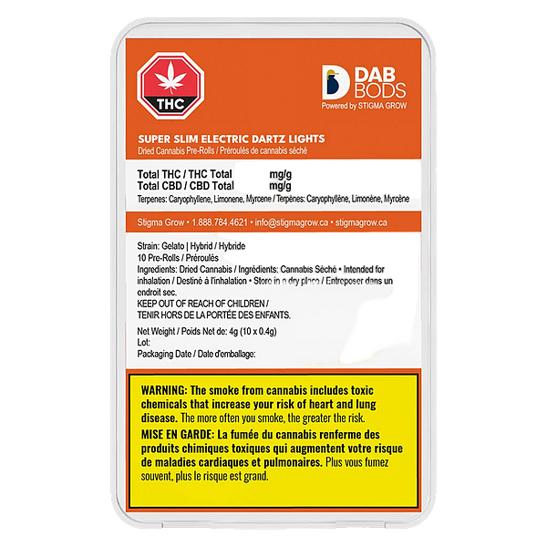 Dab Bods - Gelato Super Slim Electric Dartz Lights