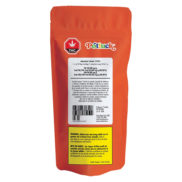 Potluck - Orange Twist 510 Thread Cartridge