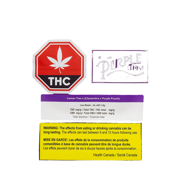 Purple Hills - Live Resin Lemon Tree X (Clementine X Purple Punch) Xl Vape