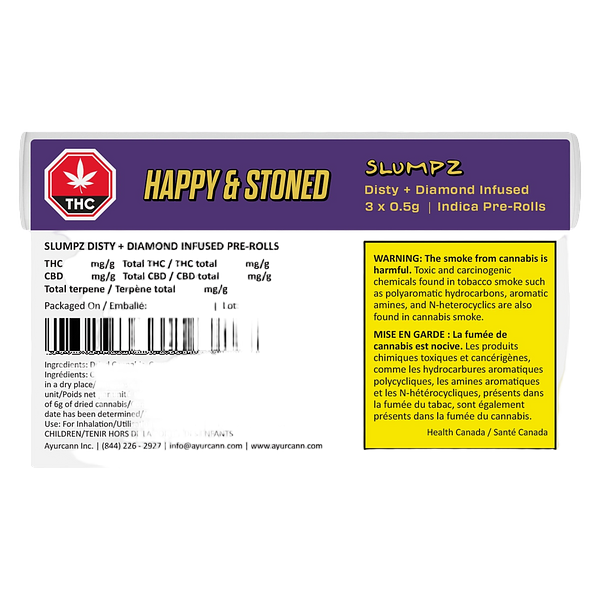 Happy & Stoned - Slumpz Disty+Diamonds Infused Pre Roll