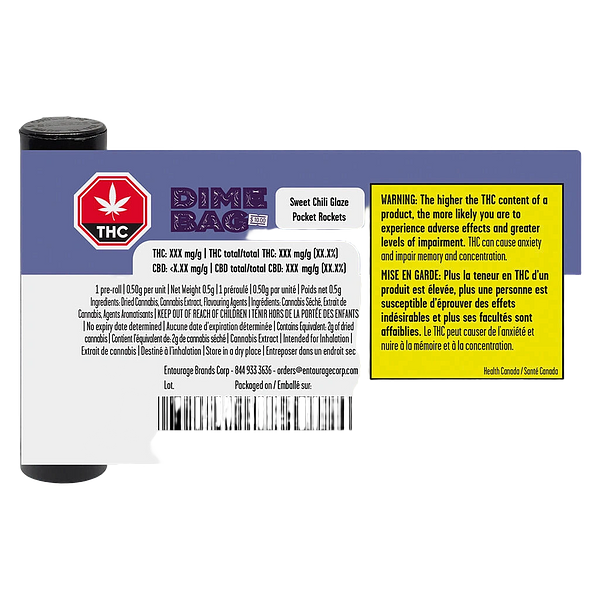 Dime Bag - Sweet Chili Glaze Pocket Rockets Infused Pre Roll