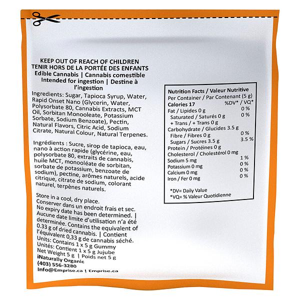 Emprise Rapid - Orange 10 THC Sativa Gummy image 3