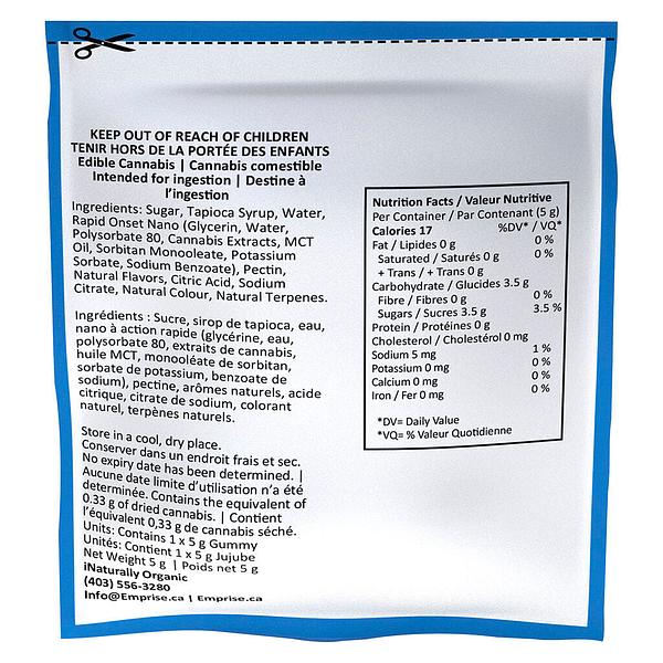 Emprise Rapid - Blueraz 10 THC Indica Gummy image 3