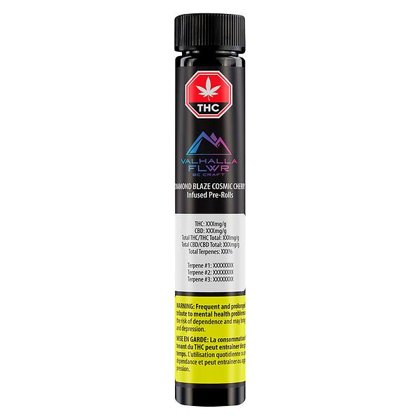 Valhalla Flwr - Diamond Blaze Cosmic Cherry Infused Pre-roll image 2