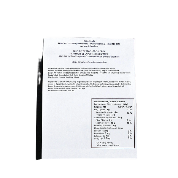 Rosin Heads - Hash Rosin Salted Caramel Stix - Milk Chocolate