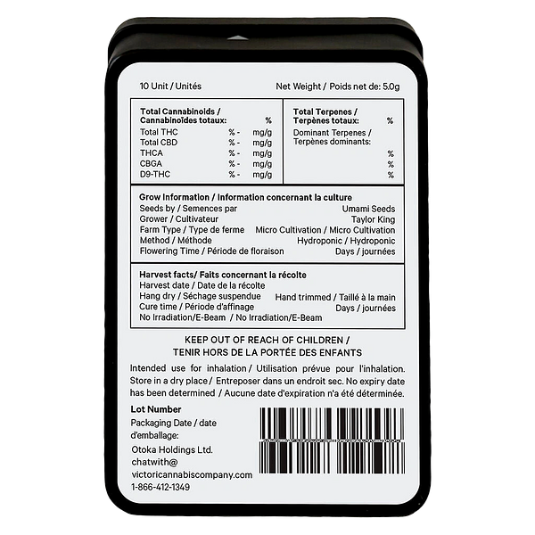 Victoria Cannabis Company - G-WAGON Pre-Rolls