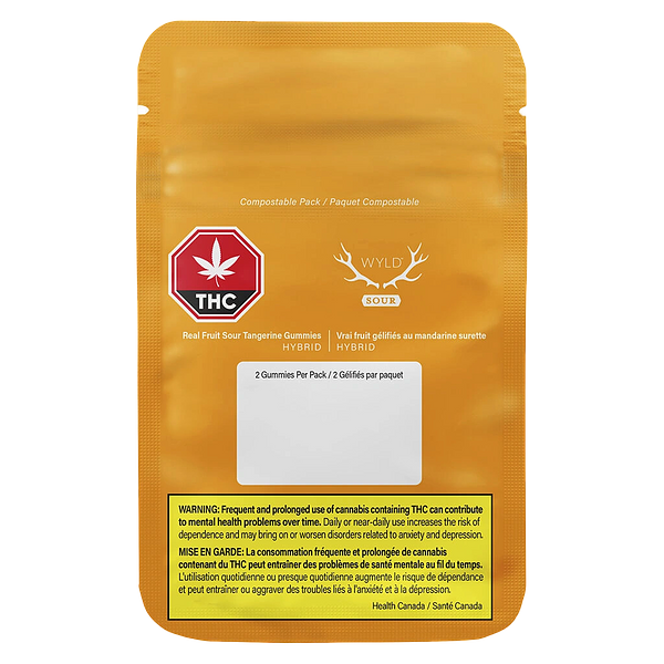 Wyld - Real Fruit Sour Tangerine Gummies