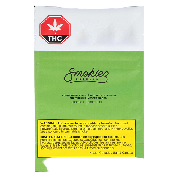 Smokiez - Sour Green Apple 1:1 CBG Fruit Chews