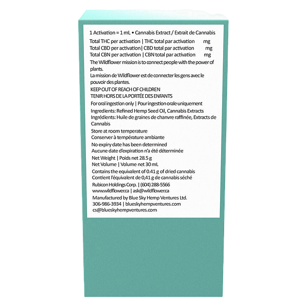Wildflower - Sweet Dreams CBD:THC:CBN Oil