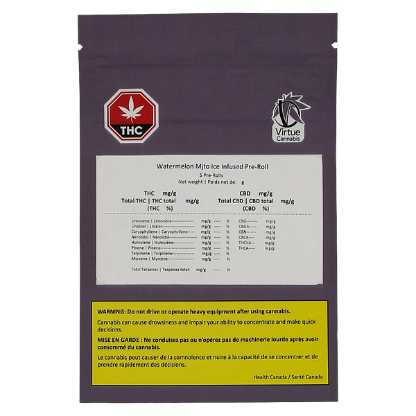 Virtue Cannabis - Watermelon Mjto Ice Infused Pre-Roll