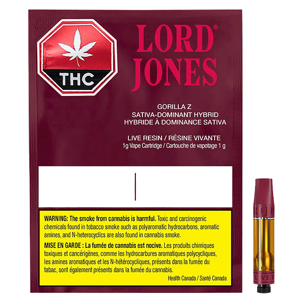 Lord Jones - Gorilla Z Pure Live Resin 510 Thread Cartridge