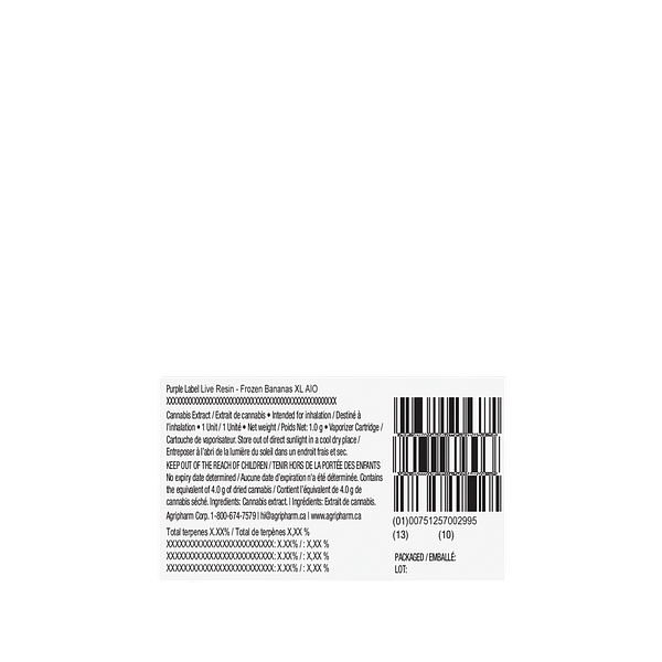 Purple Hills - Live Resin - Frozen Bananas XL AIO