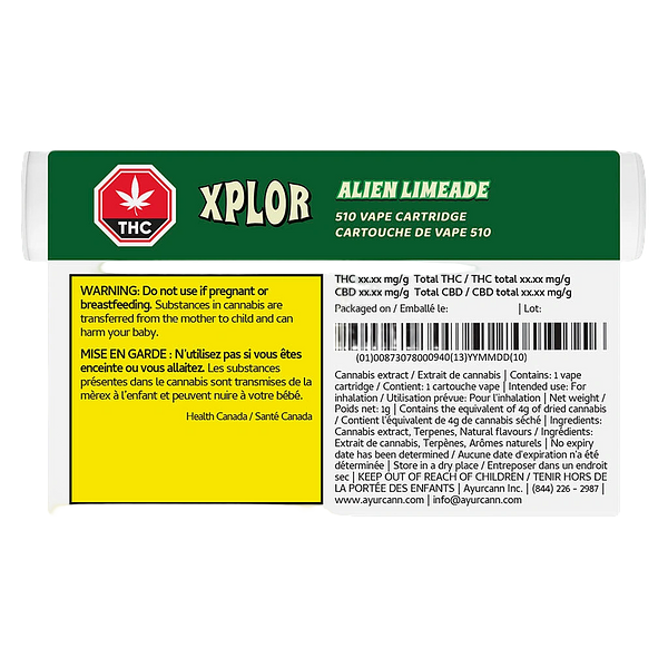 XPLOR - Alien Limeade 510 Thread Cartridge
