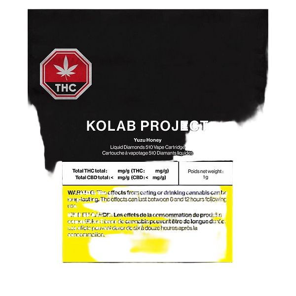 Kolab Project - Yuzu Honey Diamonds 510 Thread Cartridge