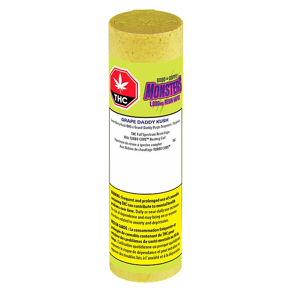 Good Supply Monsters - Grape Daddy Kush Monsters 1000 Resin 510 Thread Cartridge