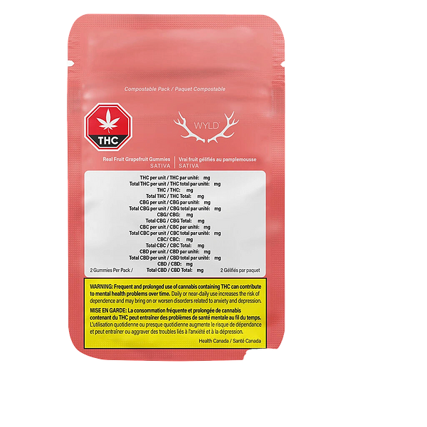 Wyld - Real Fruit Grapefruit Gummies