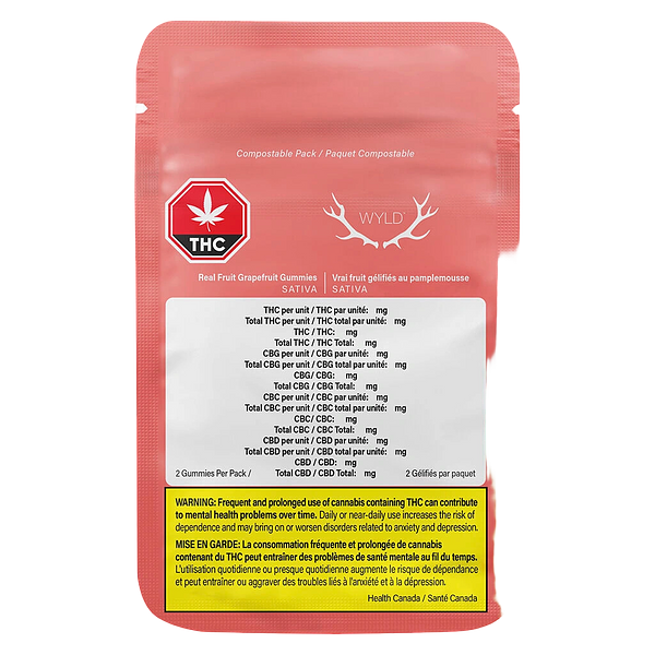 Wyld - Real Fruit Grapefruit Gummies
