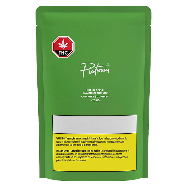 Platinum - Green Apple Balanced THC:CBD Gummies