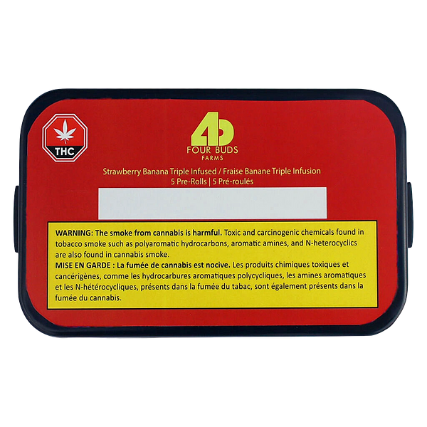 Four Buds Farms - Strawberry Banana Triple Infused Pre Roll