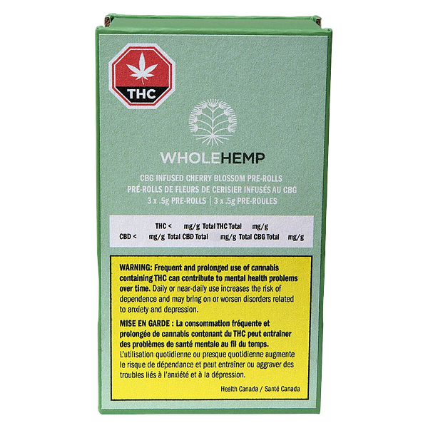 WholeHemp - Cbg Infused Cherry Blossom Pre Roll
