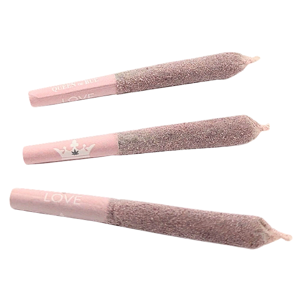 Queen of Bud - Rose Quartz Infused Rose Diamond Coated Pre Roll