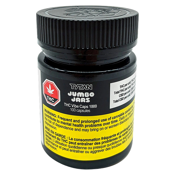 TYTAN Jumbo Jars - THC Vibe Caps 1000