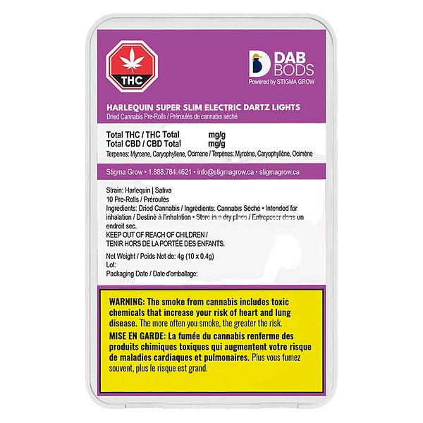 Dab Bods - Harlequin Super Slim Electric Dartz Lights Pre Roll