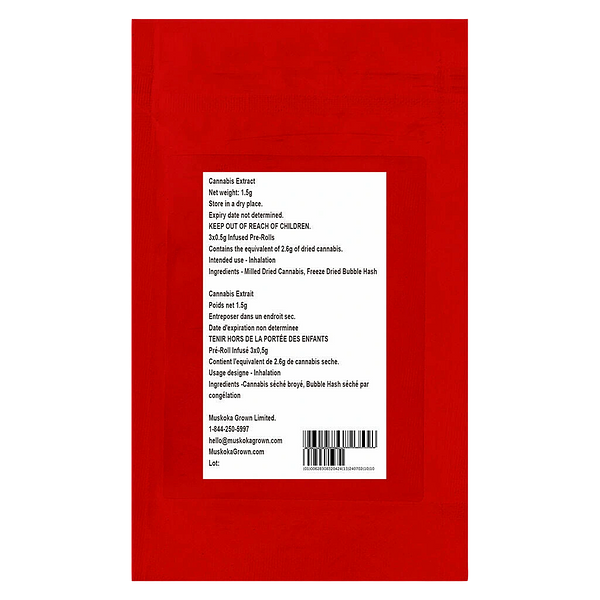 Muskoka Grown - V BRY Infused Pre-Rolls