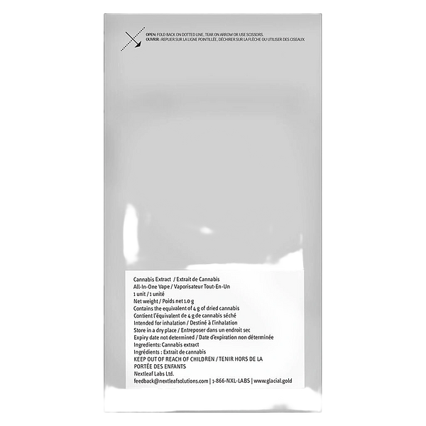 Glacial Gold - High Thc Banger All In One Vape