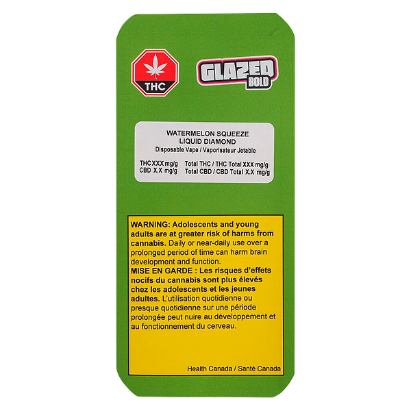 BOLD GLAZED - Watermelon Squeeze Liquid Diamond AIO Disposable